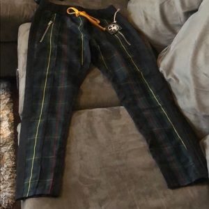 NWT Civil Regime plaid Pants